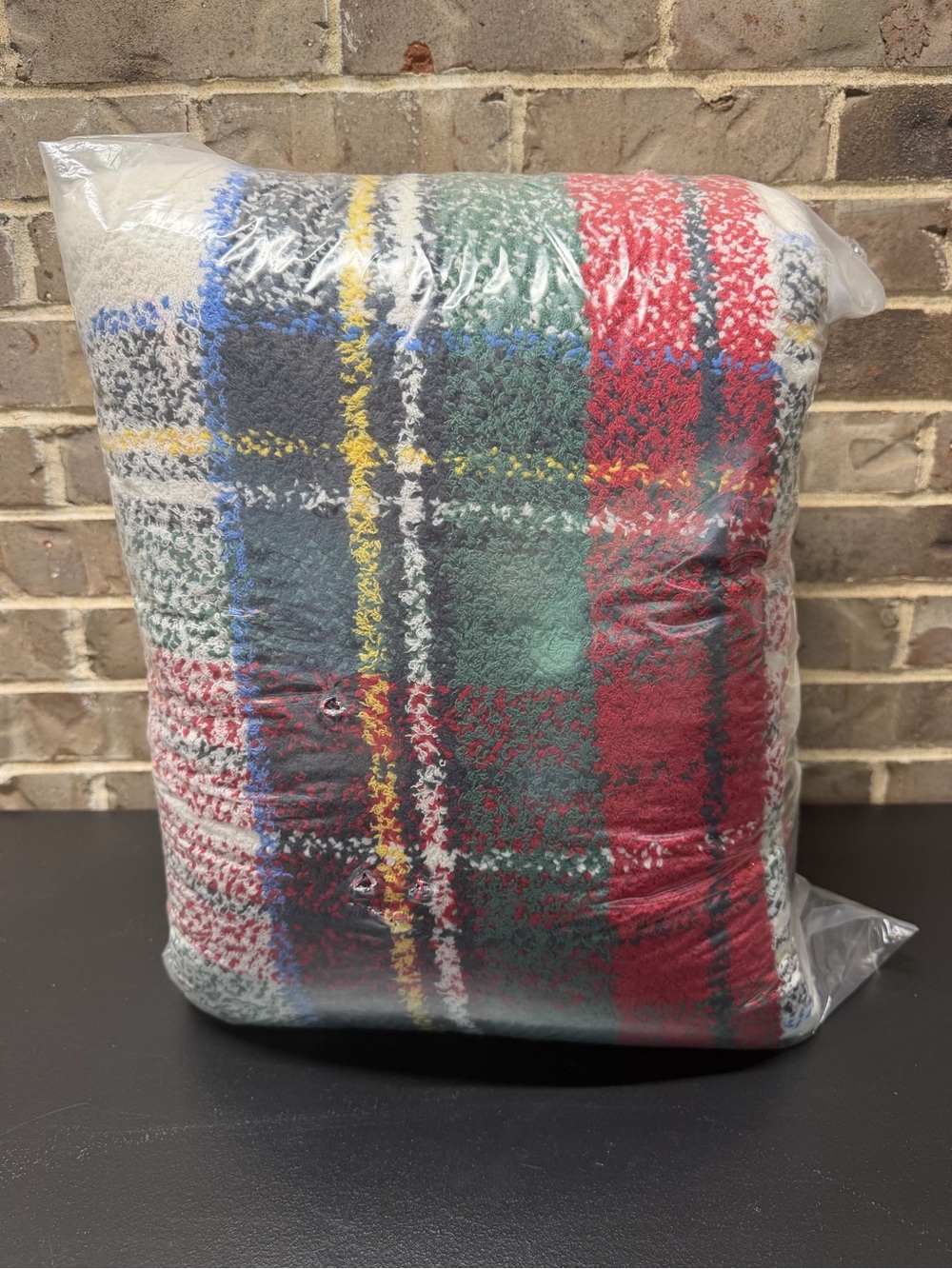 Pottery Barn Cozy Stewart Plaid Throw Blanket 92" W x 96" L Multi Color NEW - Picture 5 of 6